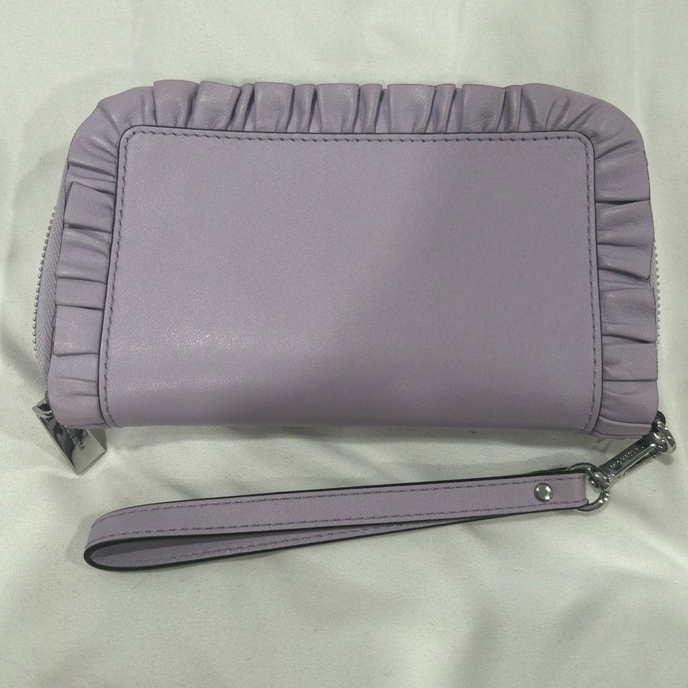 Michael Kors Purple Ruffle Wristlet Clutch - Picture 2 of 3